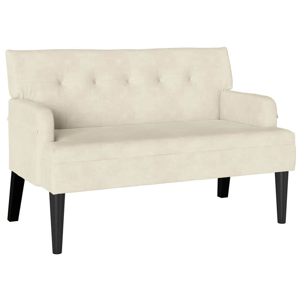 Chesterfield Pad Krém 112 x 65,5 x 75 cm Bársony