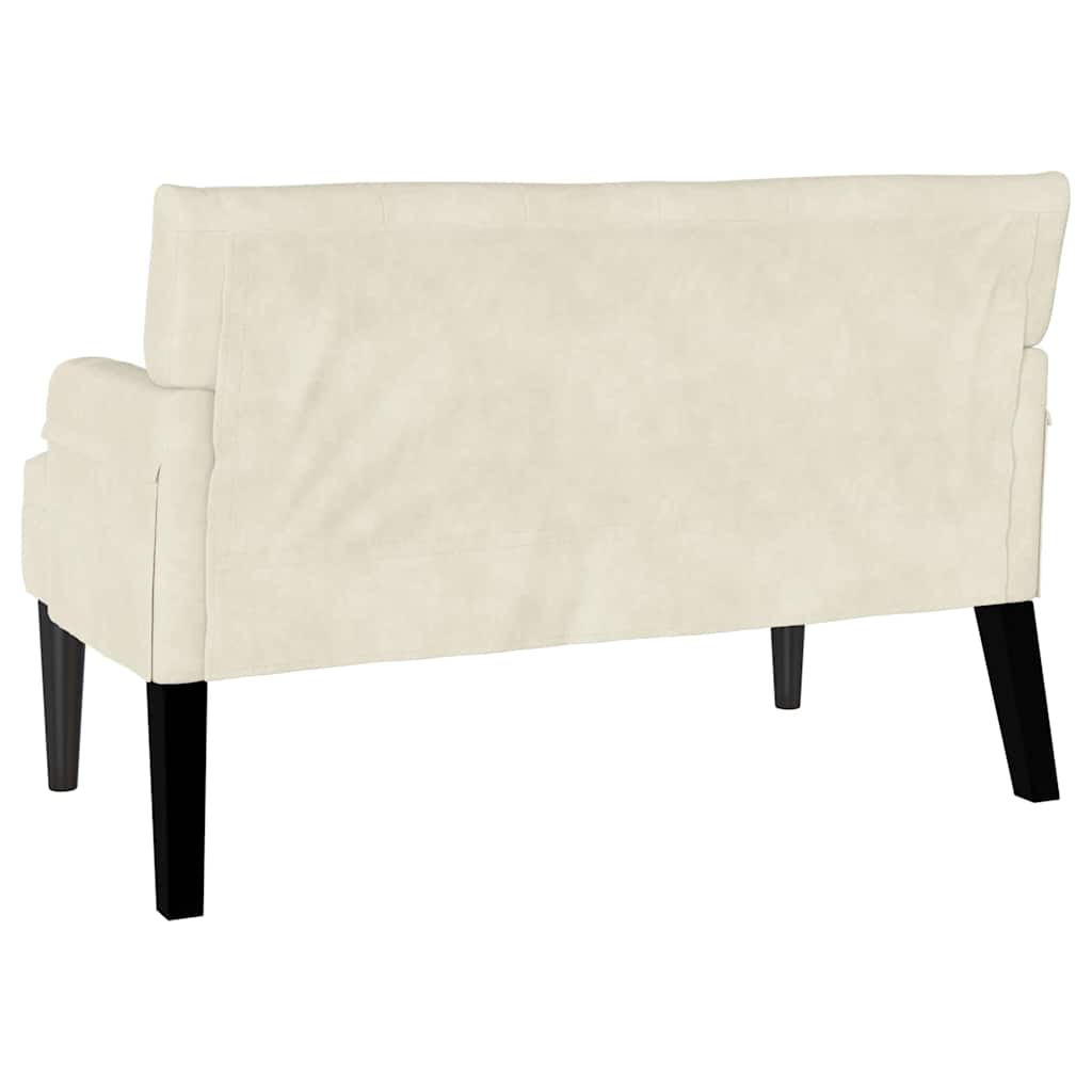 Chesterfield Pad Krém 112 x 65,5 x 75 cm Bársony