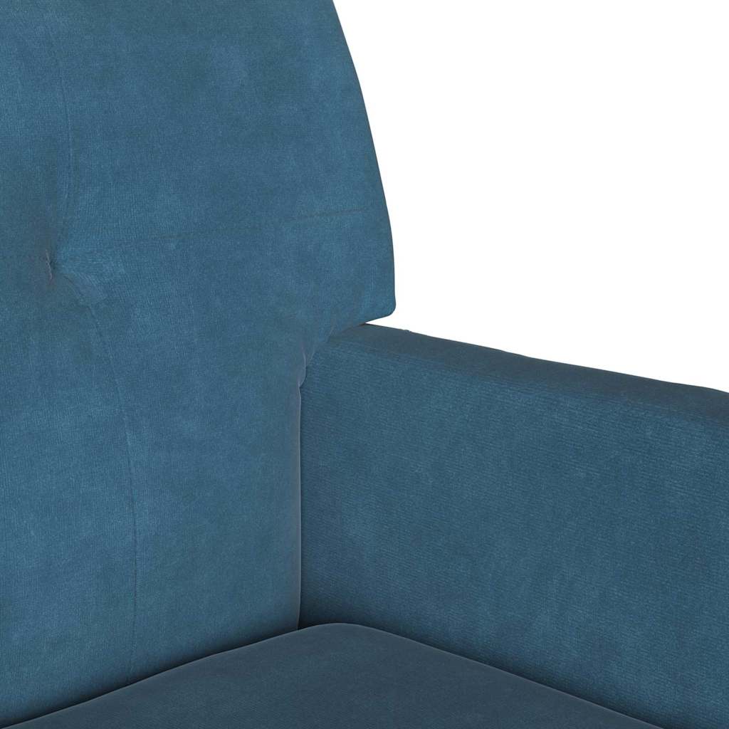Chesterfield Pad Kék 112 x 65,5 x 75 cm Bársony