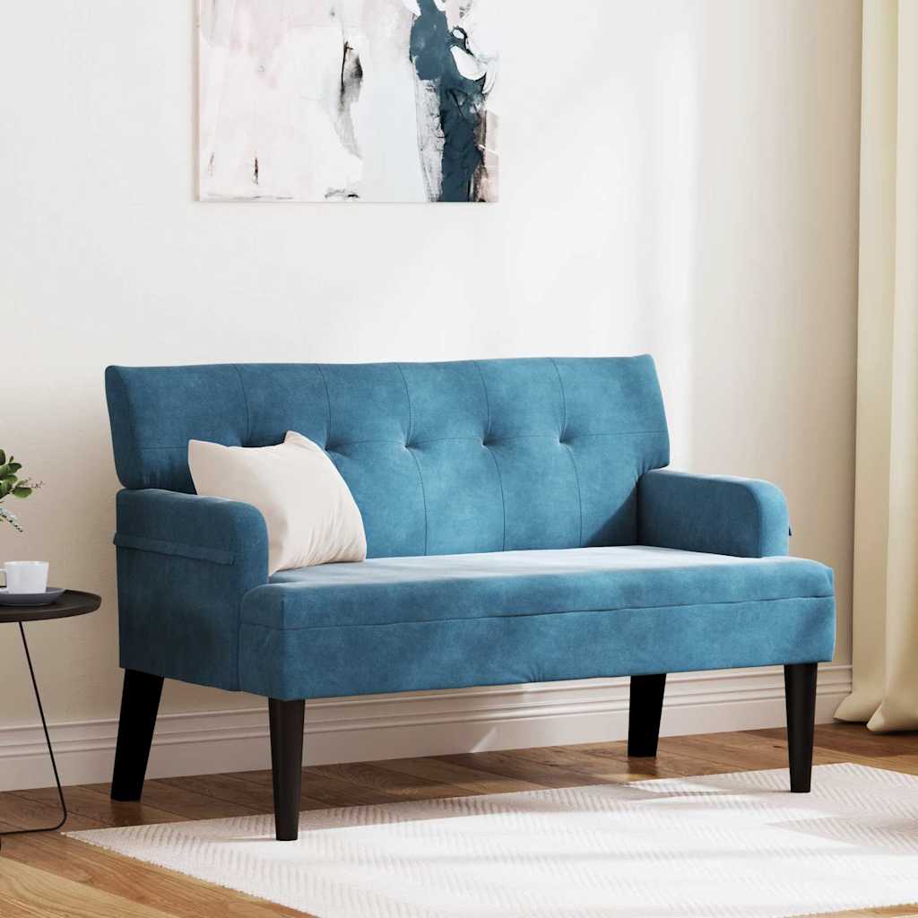 Chesterfield Pad Kék 112 x 65,5 x 75 cm Bársony