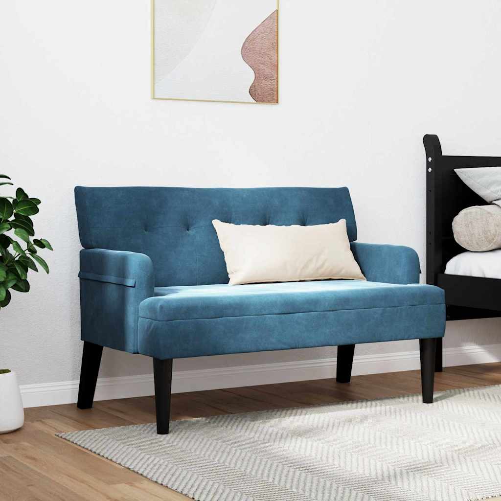 Chesterfield Pad Kék 112 x 65,5 x 75 cm Bársony
