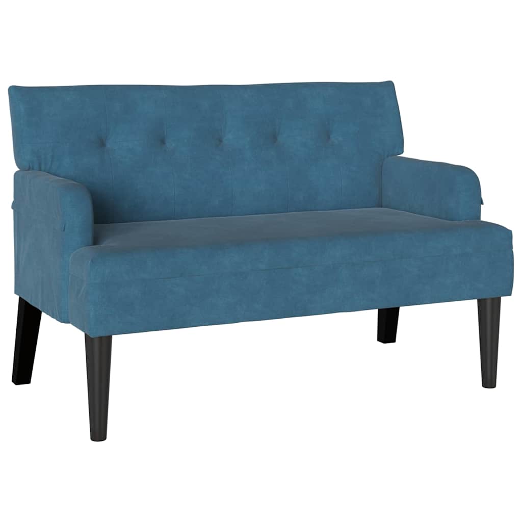 Chesterfield Pad Kék 112 x 65,5 x 75 cm Bársony