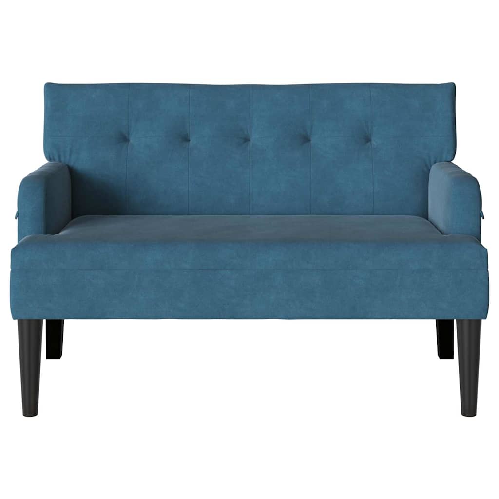 Chesterfield Pad Kék 112 x 65,5 x 75 cm Bársony