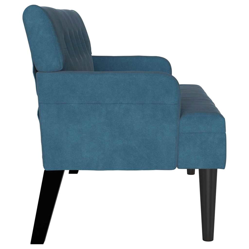 Chesterfield Pad Kék 112 x 65,5 x 75 cm Bársony