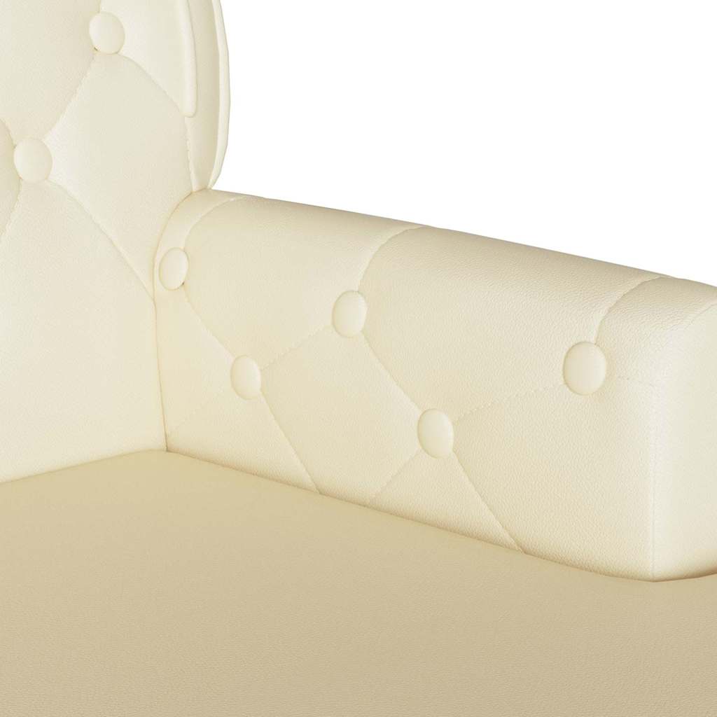 Chesterfield Pad Krém 119,5 x 64,5 x 75 cm Műbőr