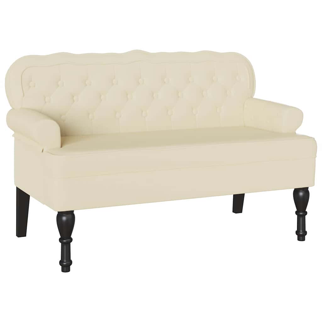 Chesterfield Pad Krém 119,5 x 64,5 x 75 cm Műbőr