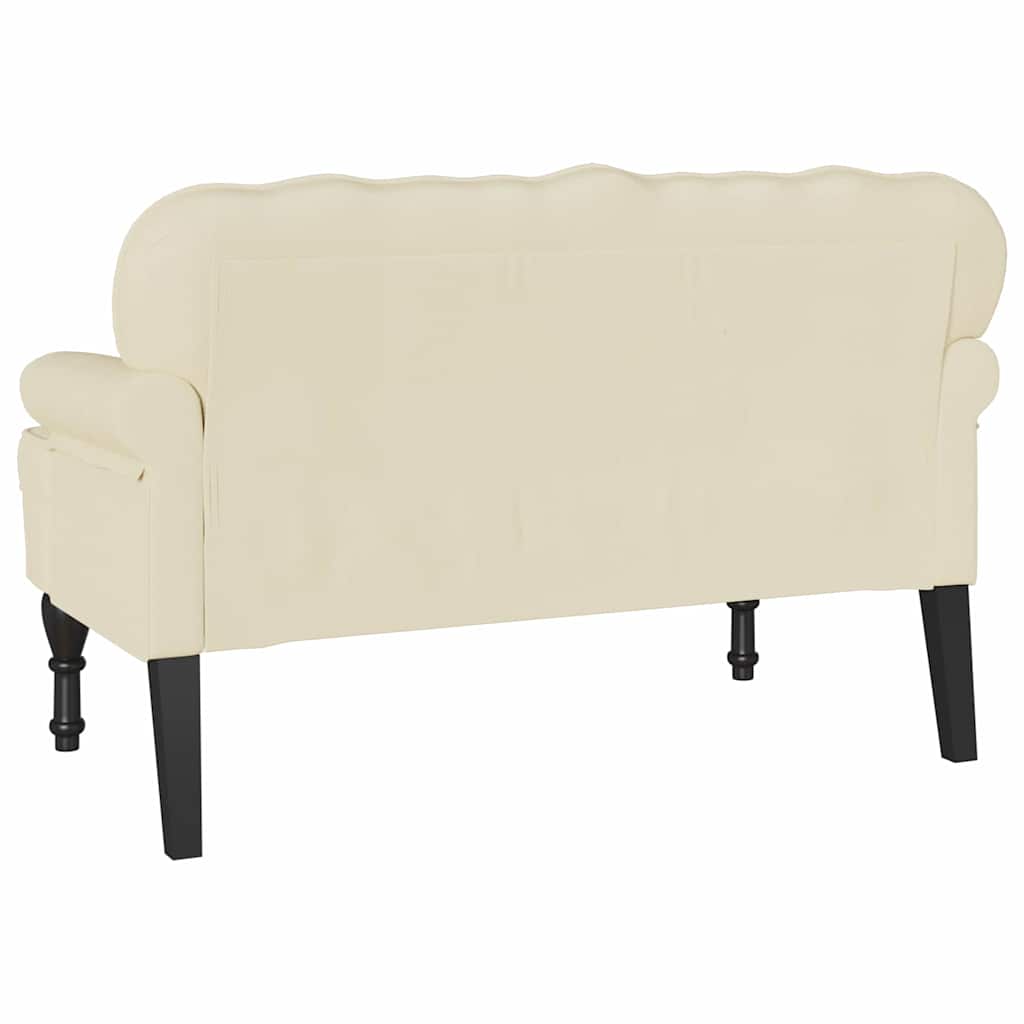 Chesterfield Pad Krém 119,5 x 64,5 x 75 cm Műbőr