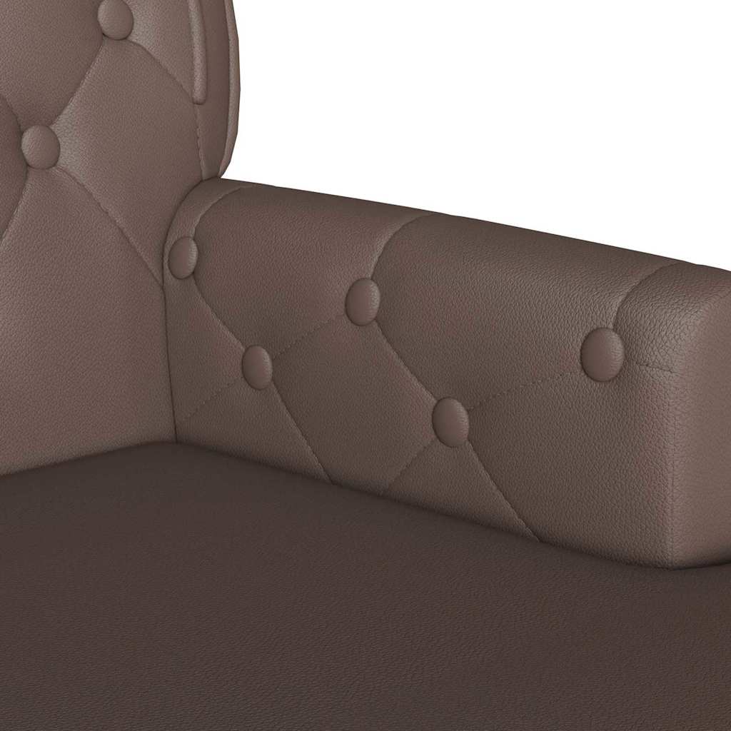 Chesterfield Pad Barna 119.5 x 64.5 x 75 cm Műbőr