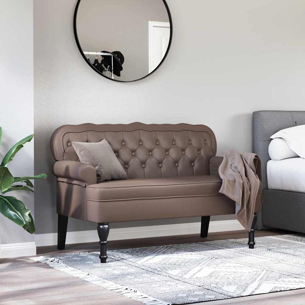 Chesterfield Pad Barna 119.5 x 64.5 x 75 cm Műbőr