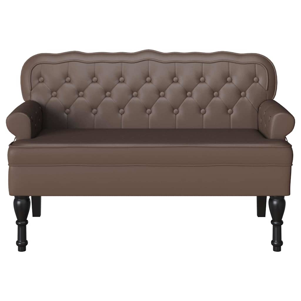 Chesterfield Pad Barna 119.5 x 64.5 x 75 cm Műbőr