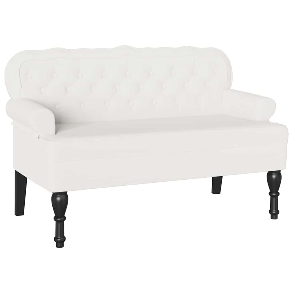 Chesterfield Pad Fehér 119.5 x 64.5 x 75 cm Műbőr