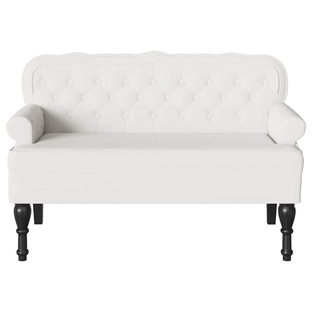 Chesterfield Pad Fehér 119.5 x 64.5 x 75 cm Műbőr