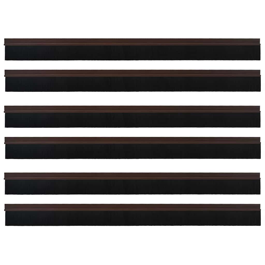Öntapadó ajtó kefe tömítések 6 pcs Barna 100 cm