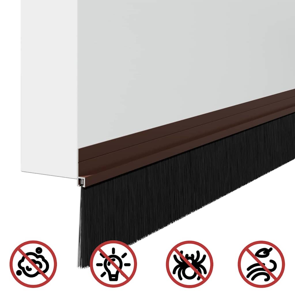 Öntapadó ajtó kefe tömítések 6 pcs Barna 100 cm
