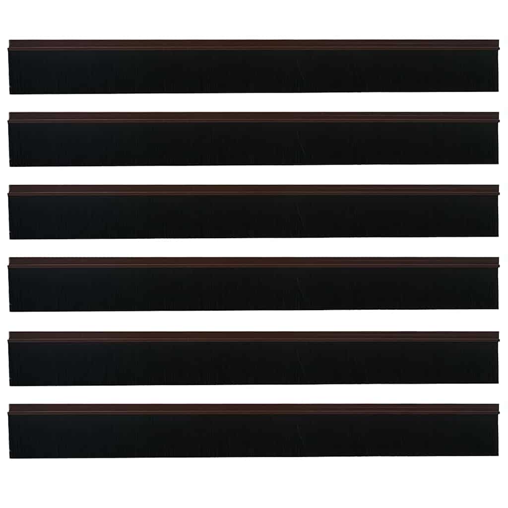 Öntapadó ajtó kefe tömítések 6 pcs Barna 100 cm