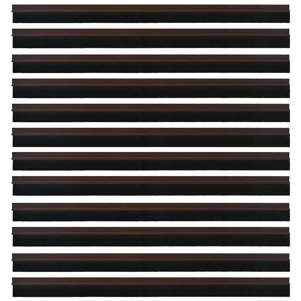 Öntapadó ajtó kefe tömítések 12 pcs Barna 100 cm