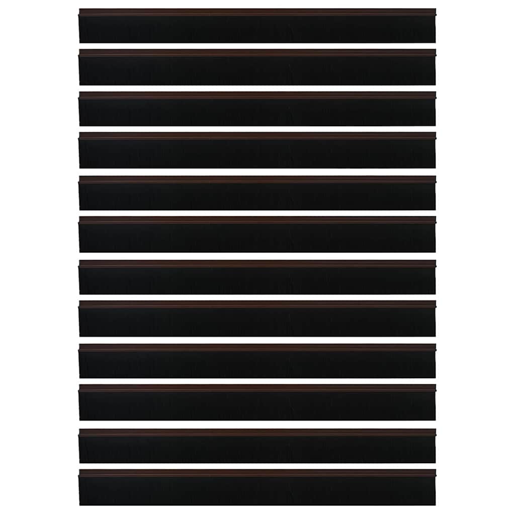 Öntapadó ajtó kefe tömítések 12 pcs Barna 100 cm