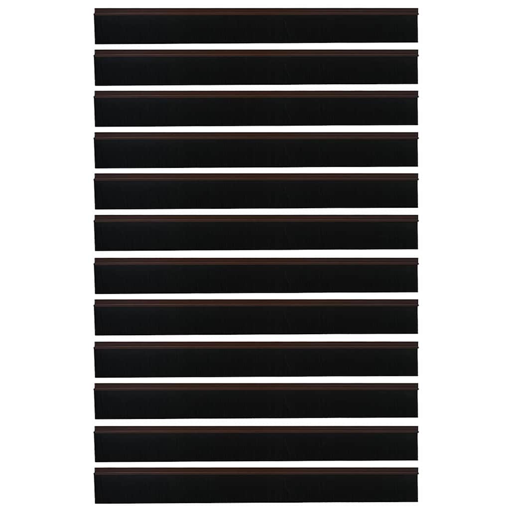 Öntapadó ajtó kefe tömítések 12 pcs Barna 100 cm