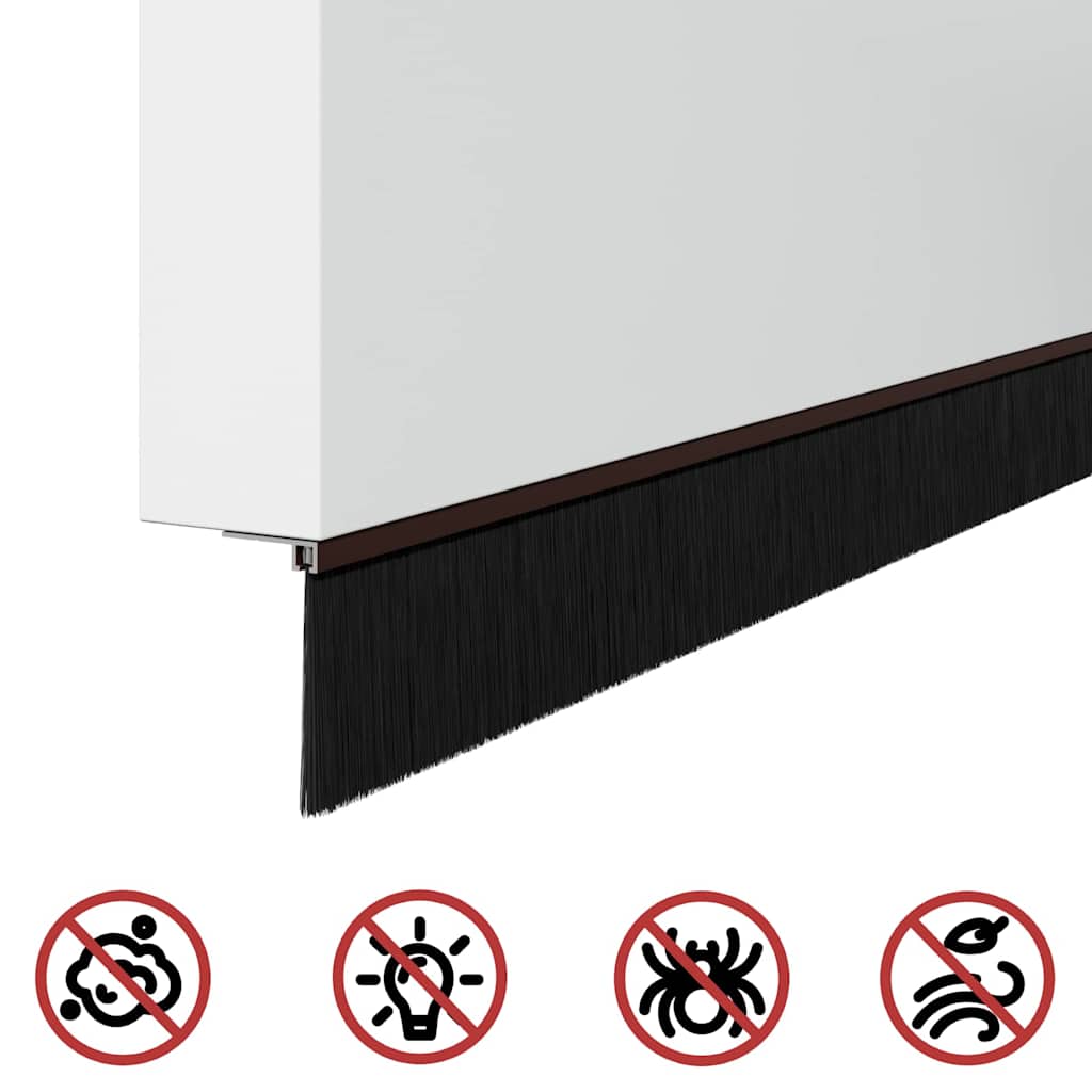 Öntapadó ajtó kefe tömítések 2 pcs Barna 100 cm