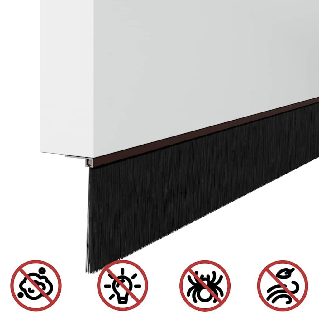 Öntapadó ajtó kefe tömítések 2 pcs Barna 100 cm
