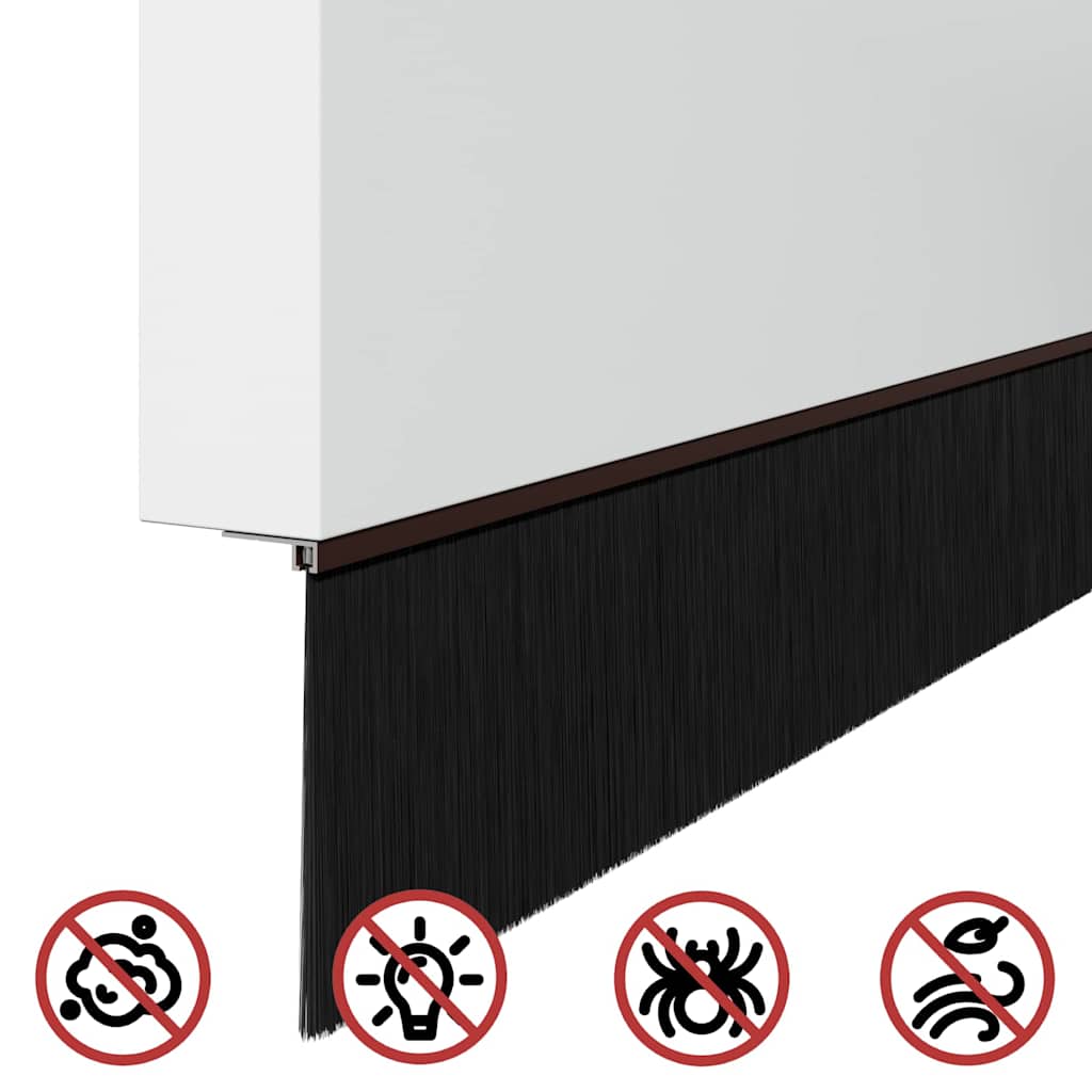 Öntapadó ajtó kefe tömítések 2 pcs Barna 100 cm