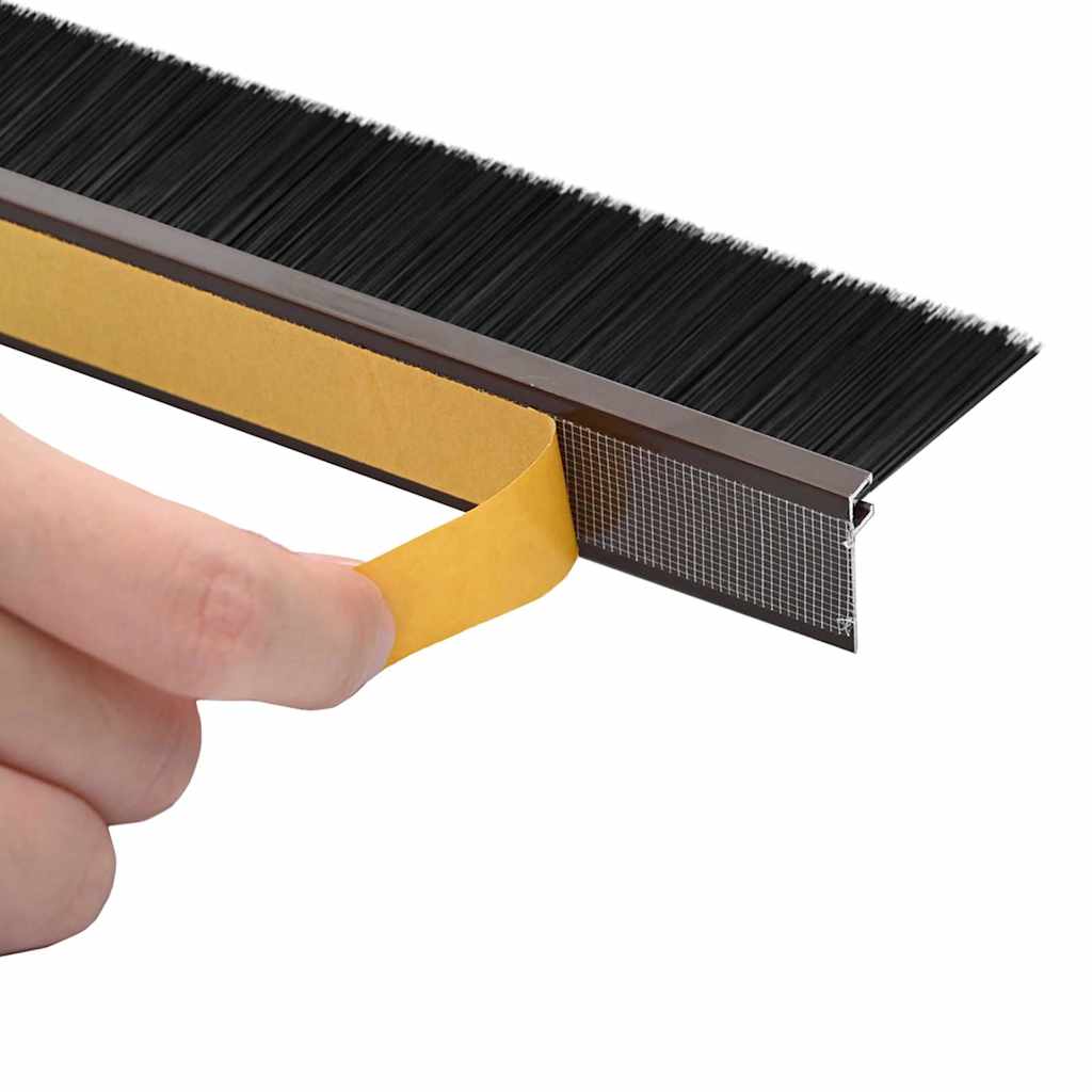 Öntapadó ajtó kefe tömítések 6 pcs Barna 100 cm
