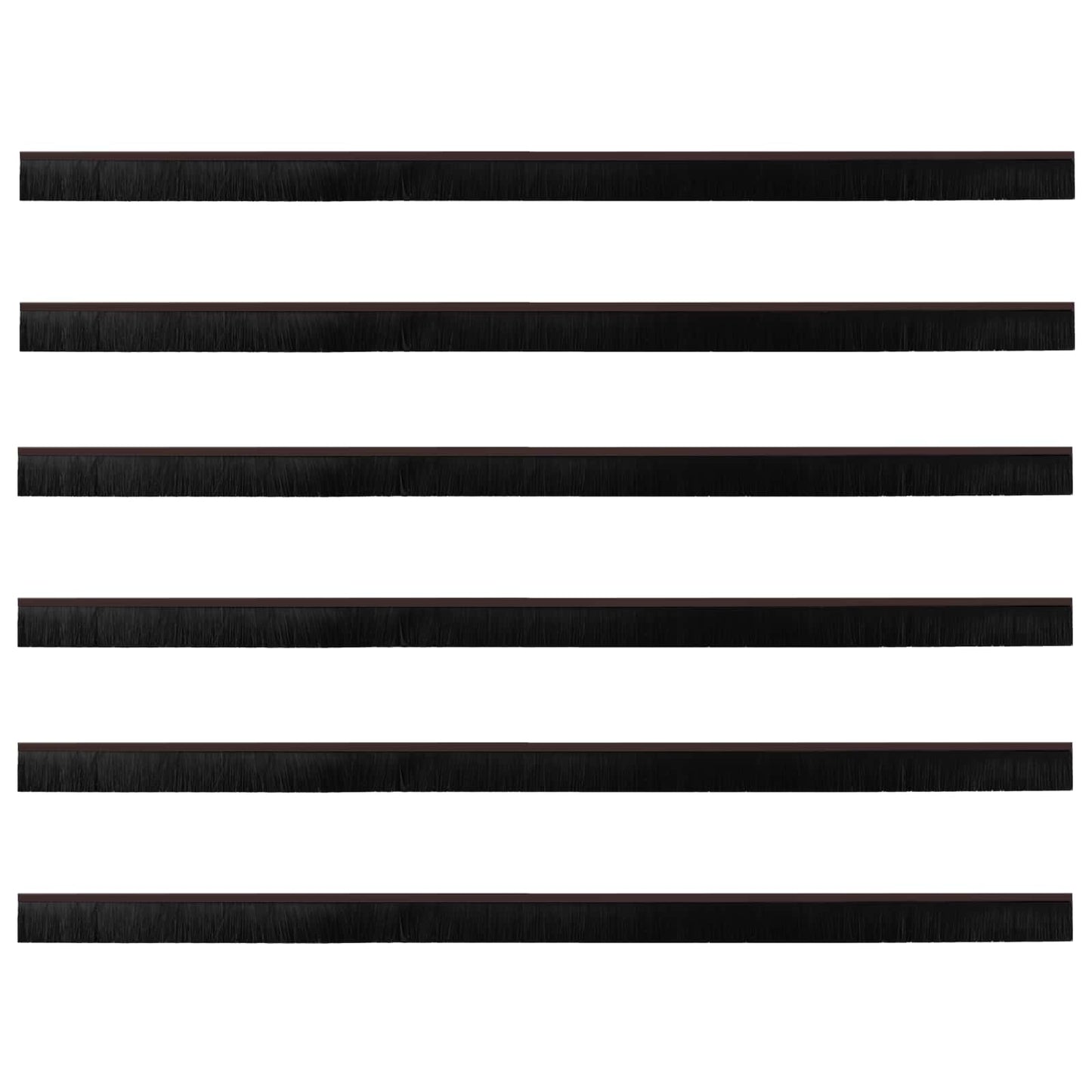 Öntapadó ajtó kefe tömítések 6 pcs Barna 100 cm