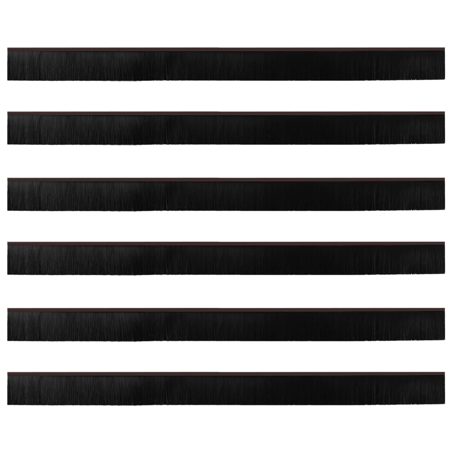 Öntapadó ajtó kefe tömítések 6 pcs Barna 100 cm