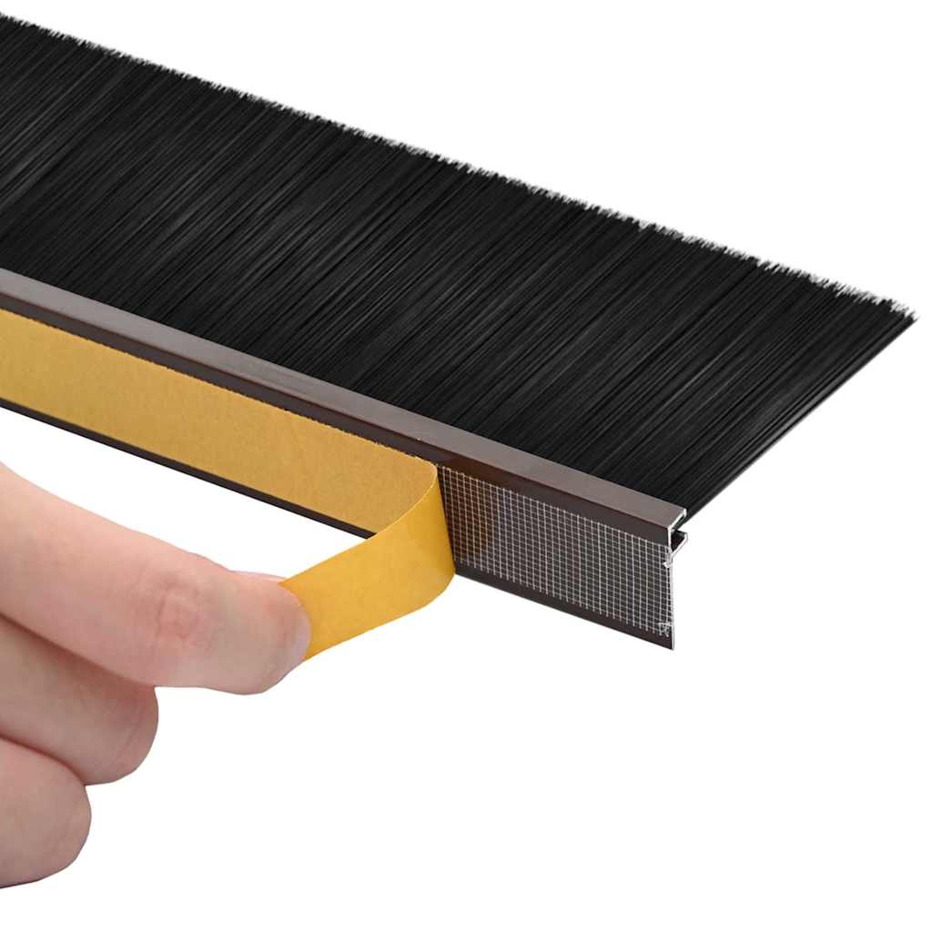 Öntapadó ajtó kefe tömítések 6 pcs Barna 100 cm