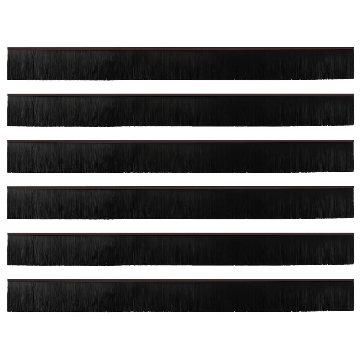 Öntapadó ajtó kefe tömítések 6 pcs Barna 100 cm