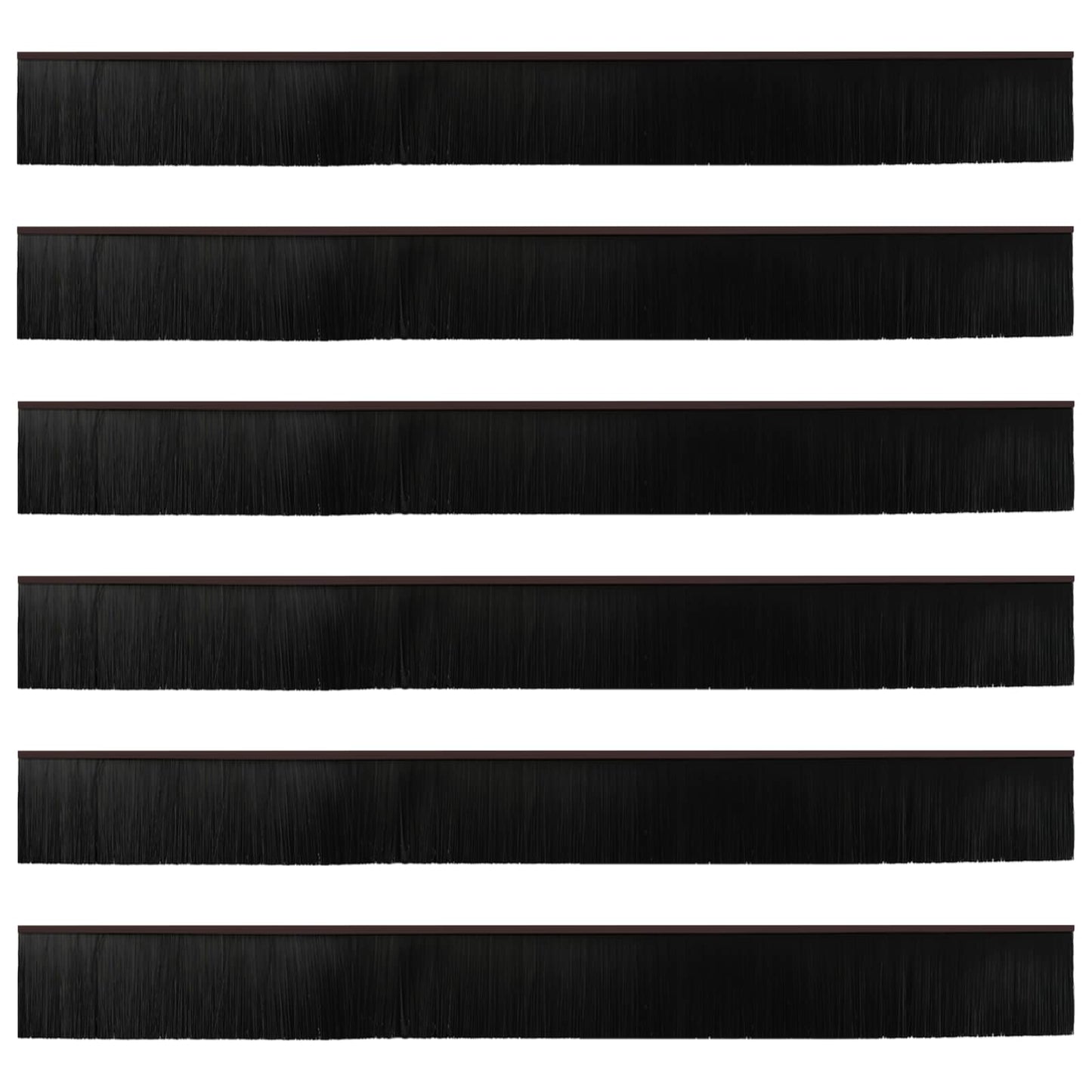 Öntapadó ajtó kefe tömítések 6 pcs Barna 100 cm