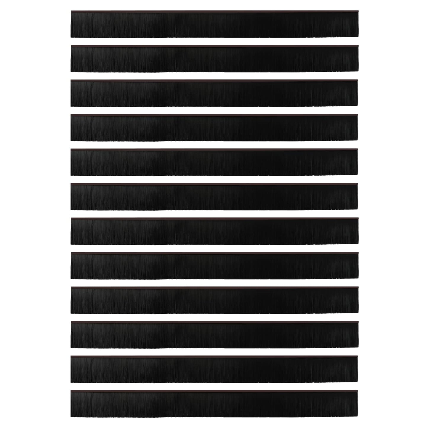Öntapadó ajtó kefe tömítések 12 pcs Barna 100 cm
