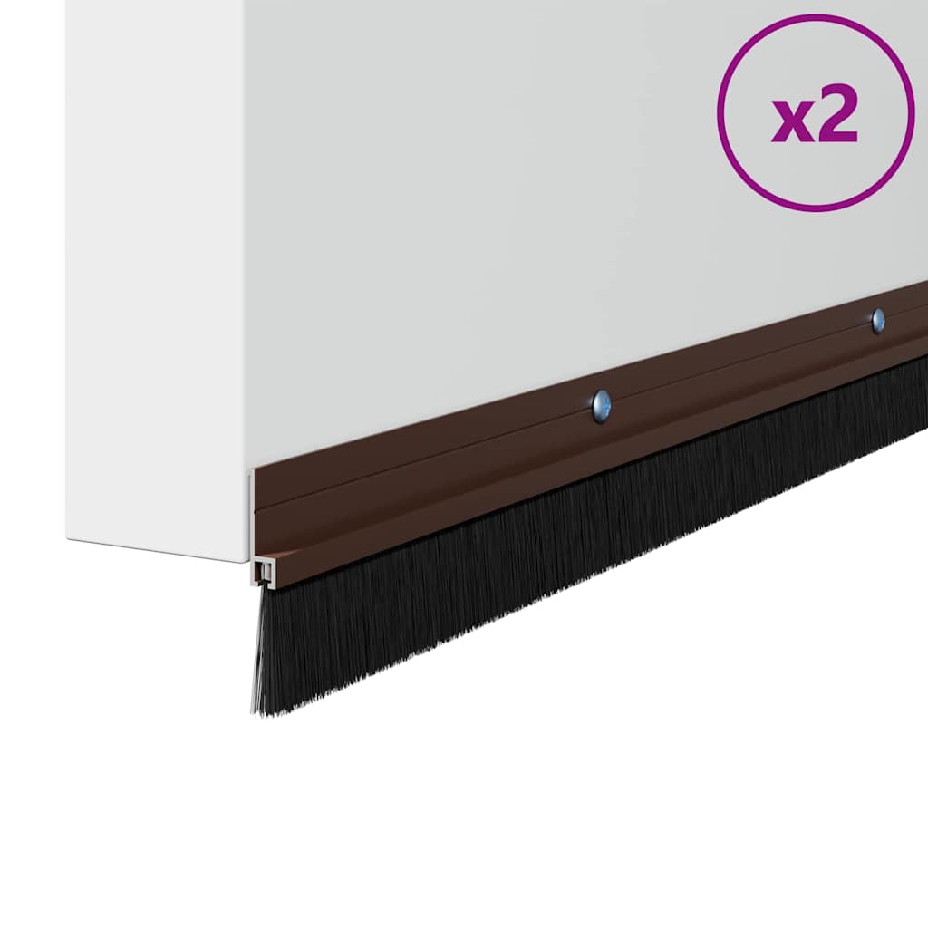 Csavaros Ajtó Kefe Zár 2 pcs Barna 100 cm Alumínium ötvözet