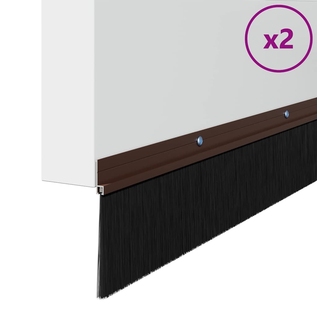 Csavaros Ajtó Kefe Zár 2 pcs Barna 100 cm Alumínium ötvözet