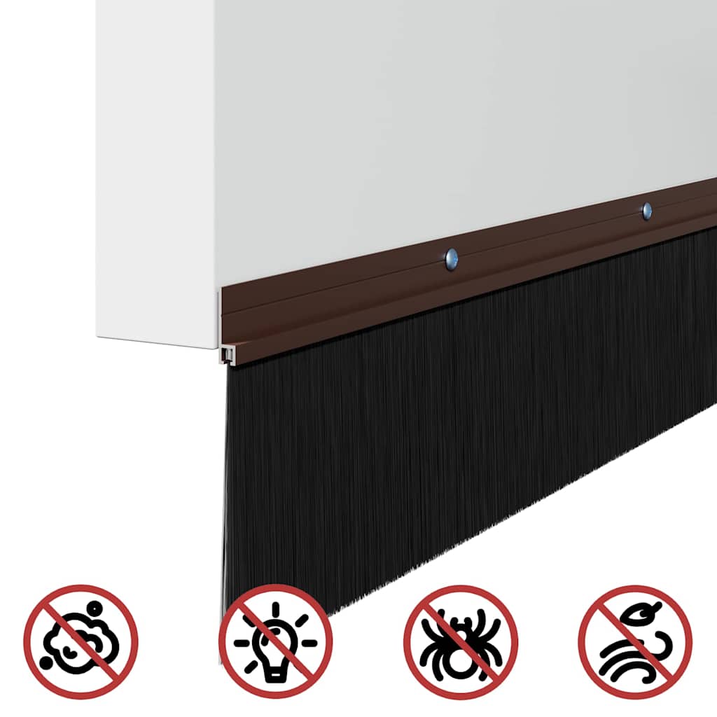 Csavaros Ajtó Kefe Zár 2 pcs Barna 100 cm Alumínium ötvözet