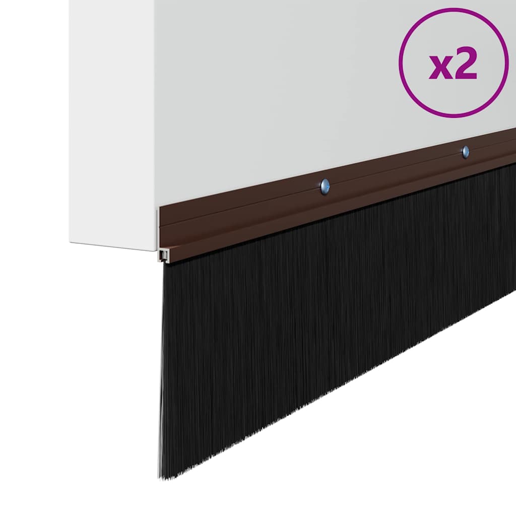Csavaros Ajtó Kefe Zár 2 pcs Barna 100 cm Alumínium ötvözet