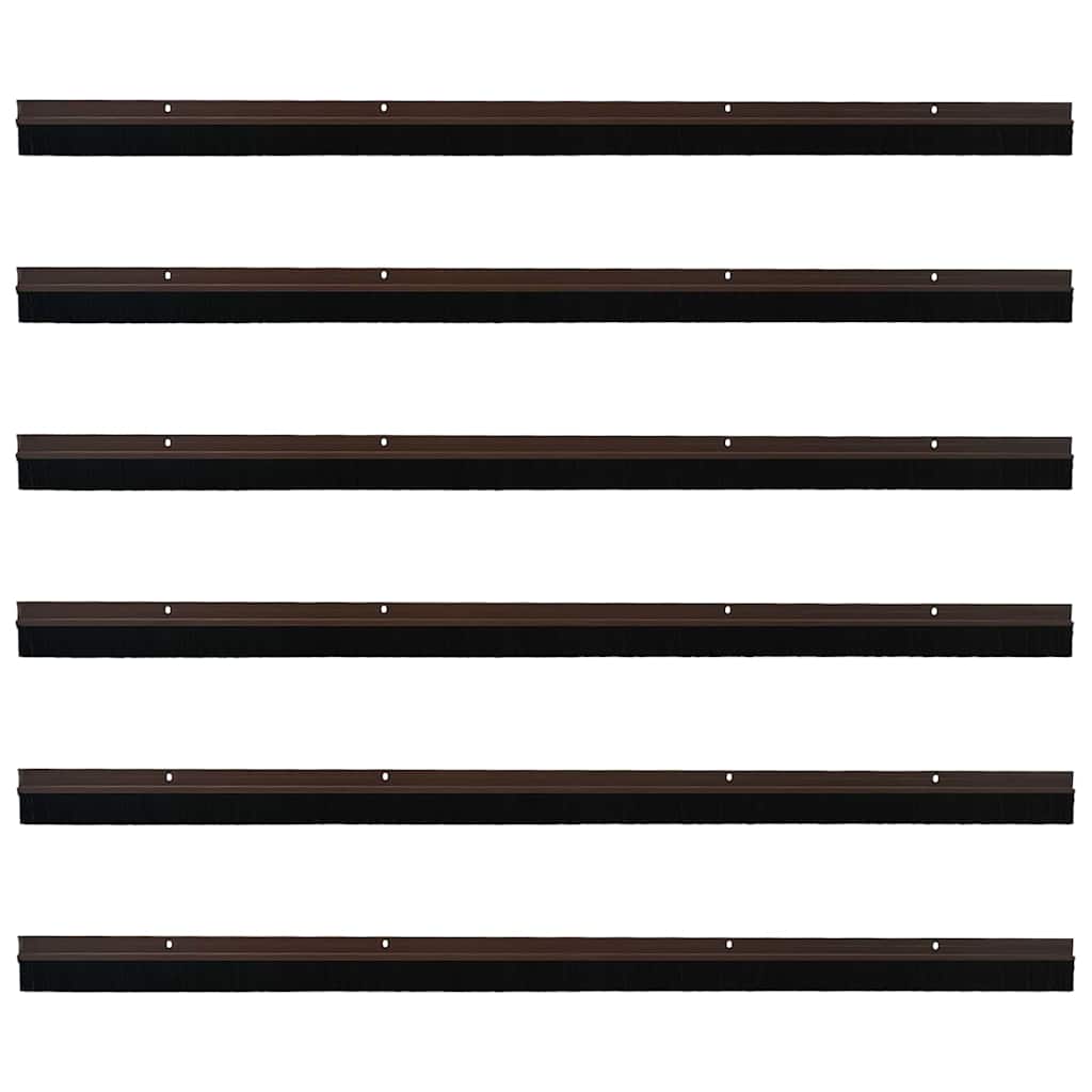 Csavaros Ajtó Kefe Zár 6 pcs Barna 100 cm Alumínium ötvözet