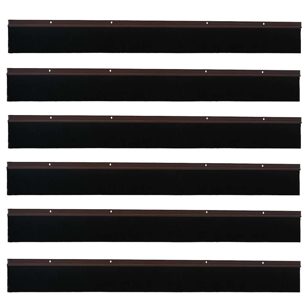 Csavaros Ajtó Kefe Zár 6 pcs Barna 100 cm Alumínium ötvözet