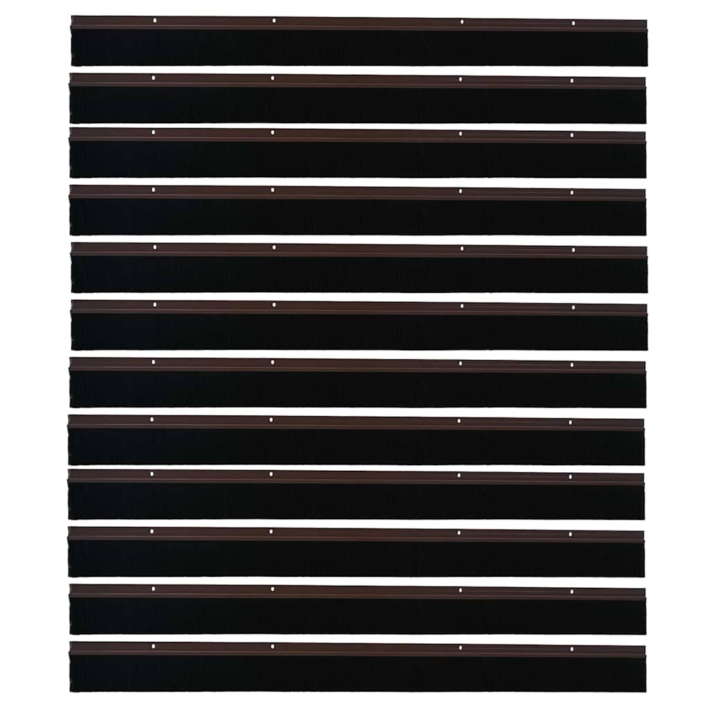 Csavaros Ajtó Kefe Zár 12 pcs Barna 100 cm Alumínium ötvözet