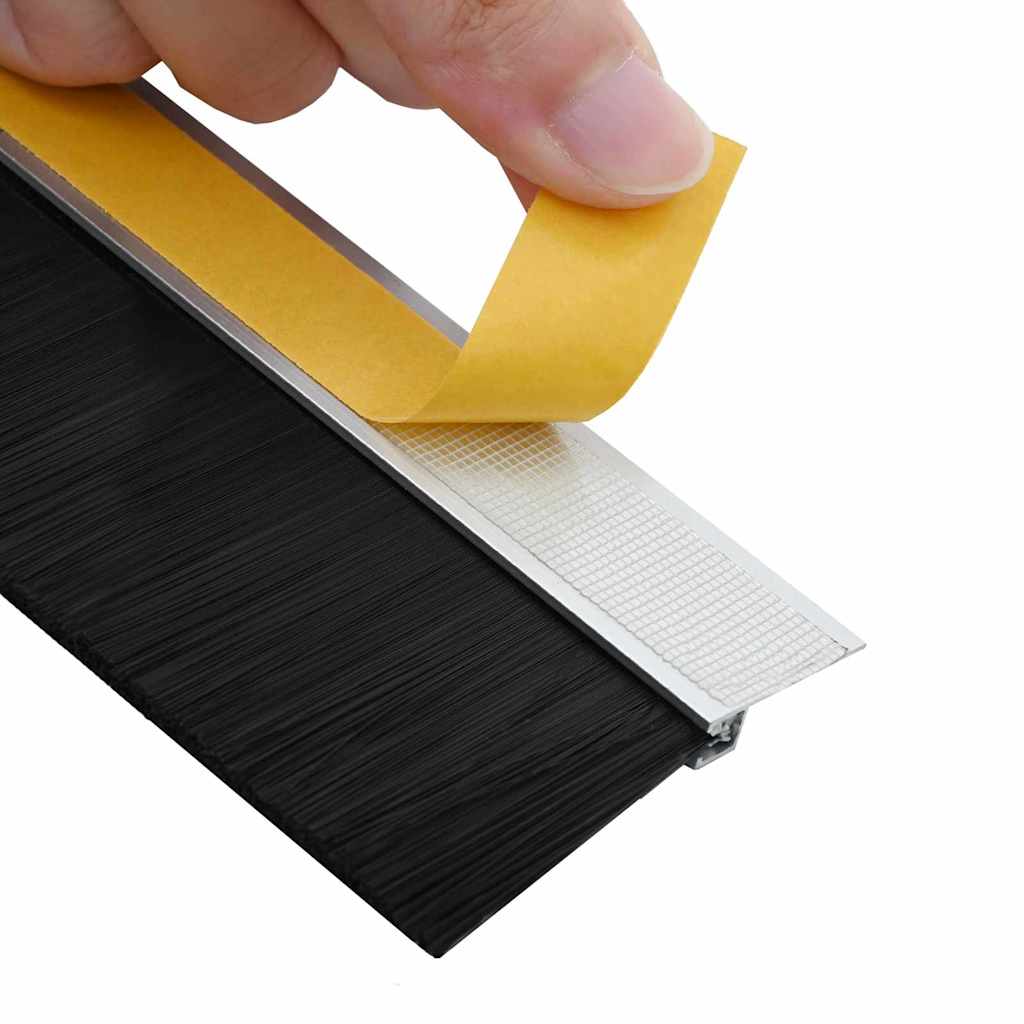 Öntapadó ajtó kefe tömítések 2 pcs Ezüst 100 cm