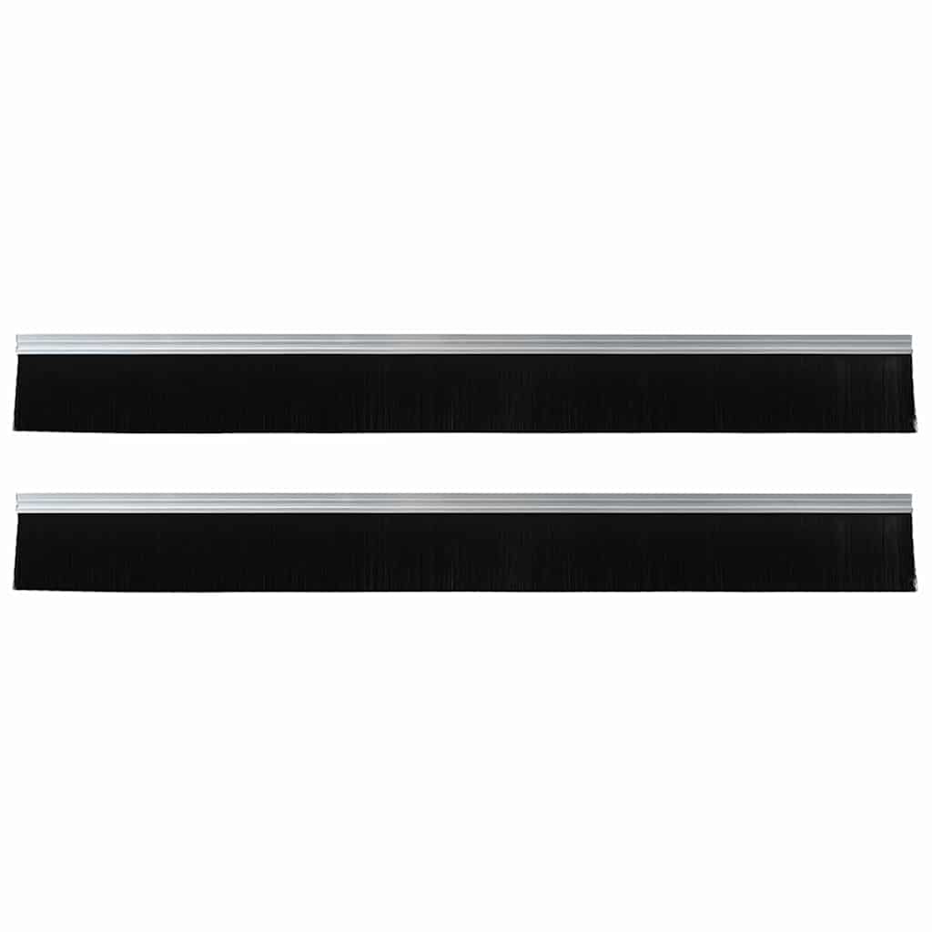 Öntapadó ajtó kefe tömítések 2 pcs Ezüst 100 cm
