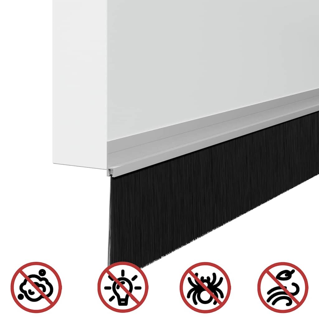 Öntapadó ajtó kefe tömítések 6 pcs Ezüst 100 cm