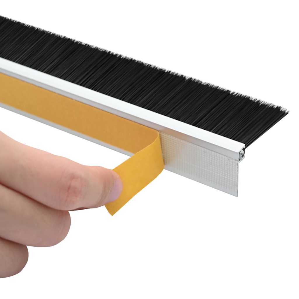 Öntapadó ajtó kefe tömítések 6 pcs Ezüst 100 cm