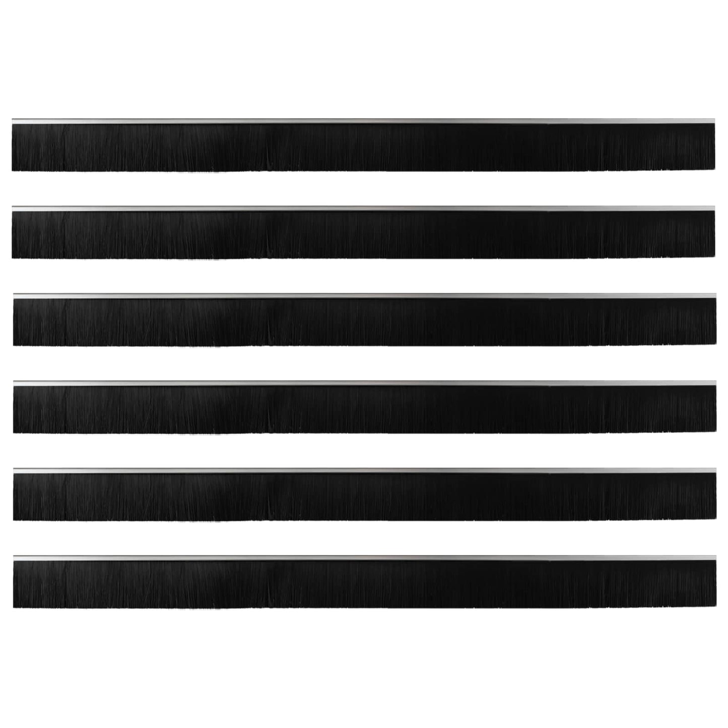 Öntapadó ajtó kefe tömítések 6 pcs Ezüst 100 cm