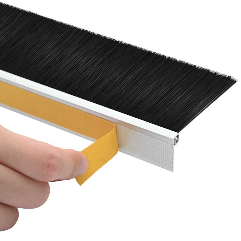 Öntapadó ajtó kefe tömítések 6 pcs Ezüst 100 cm