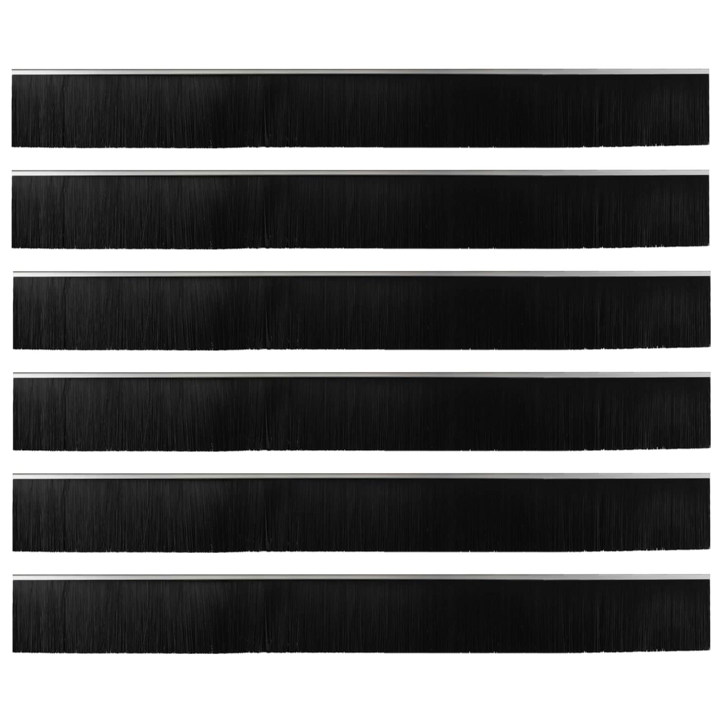 Öntapadó ajtó kefe tömítések 6 pcs Ezüst 100 cm