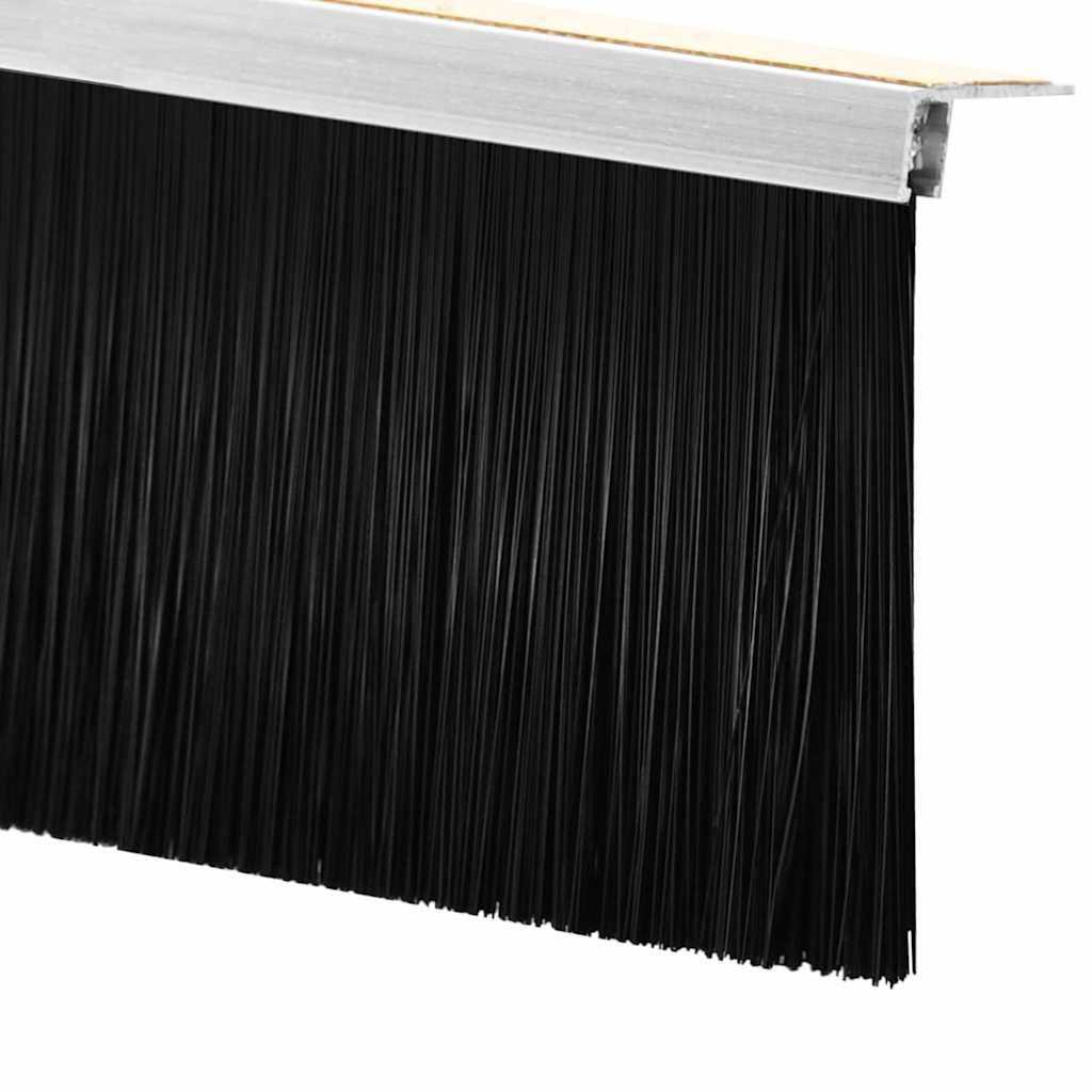 Öntapadó ajtó kefe tömítések 12 pcs Ezüst 100 cm