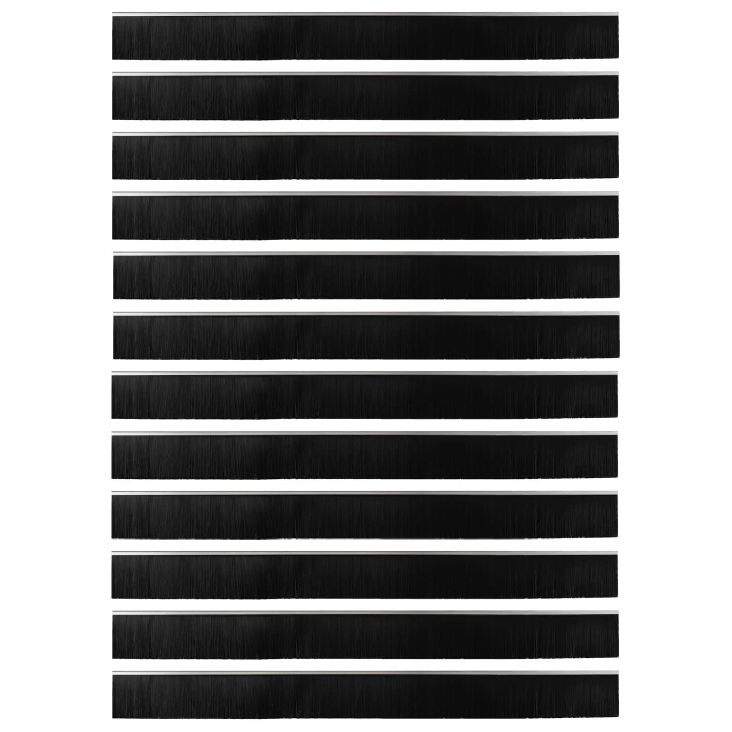 Öntapadó ajtó kefe tömítések 12 pcs Ezüst 100 cm