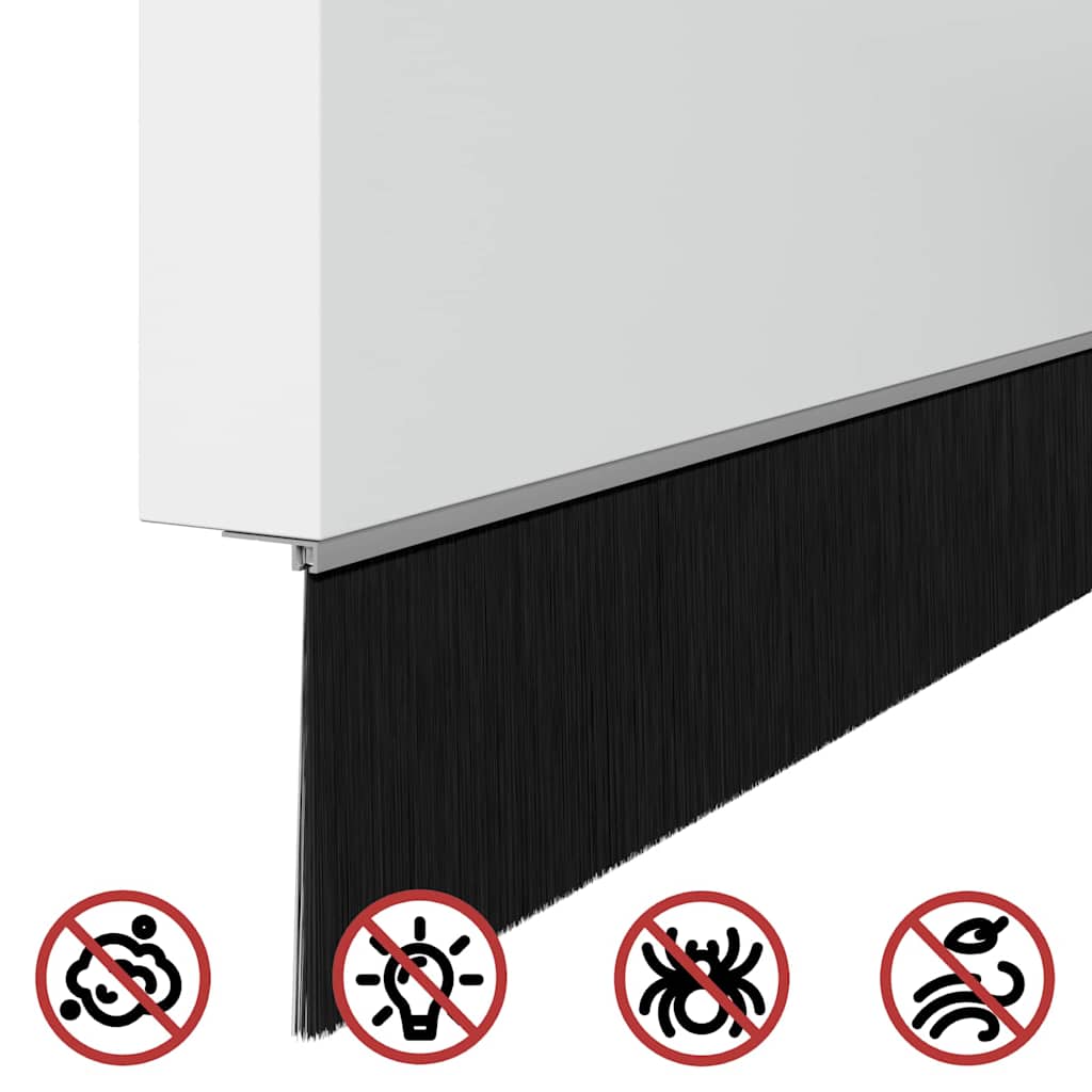 Öntapadó ajtó kefe tömítések 12 pcs Ezüst 100 cm