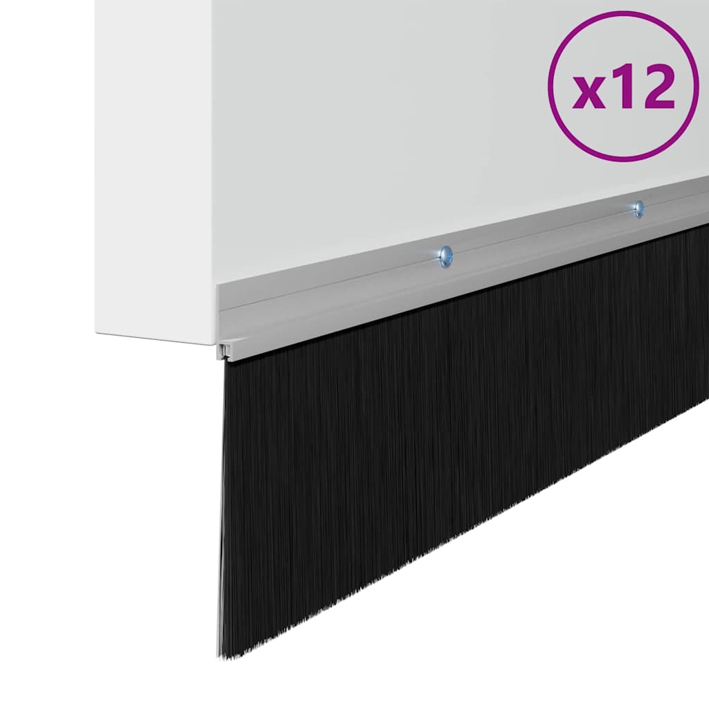 Csavaros Ajtó Kefe Zár 12 pcs Ezüst 100 cm Alumínium ötvözet